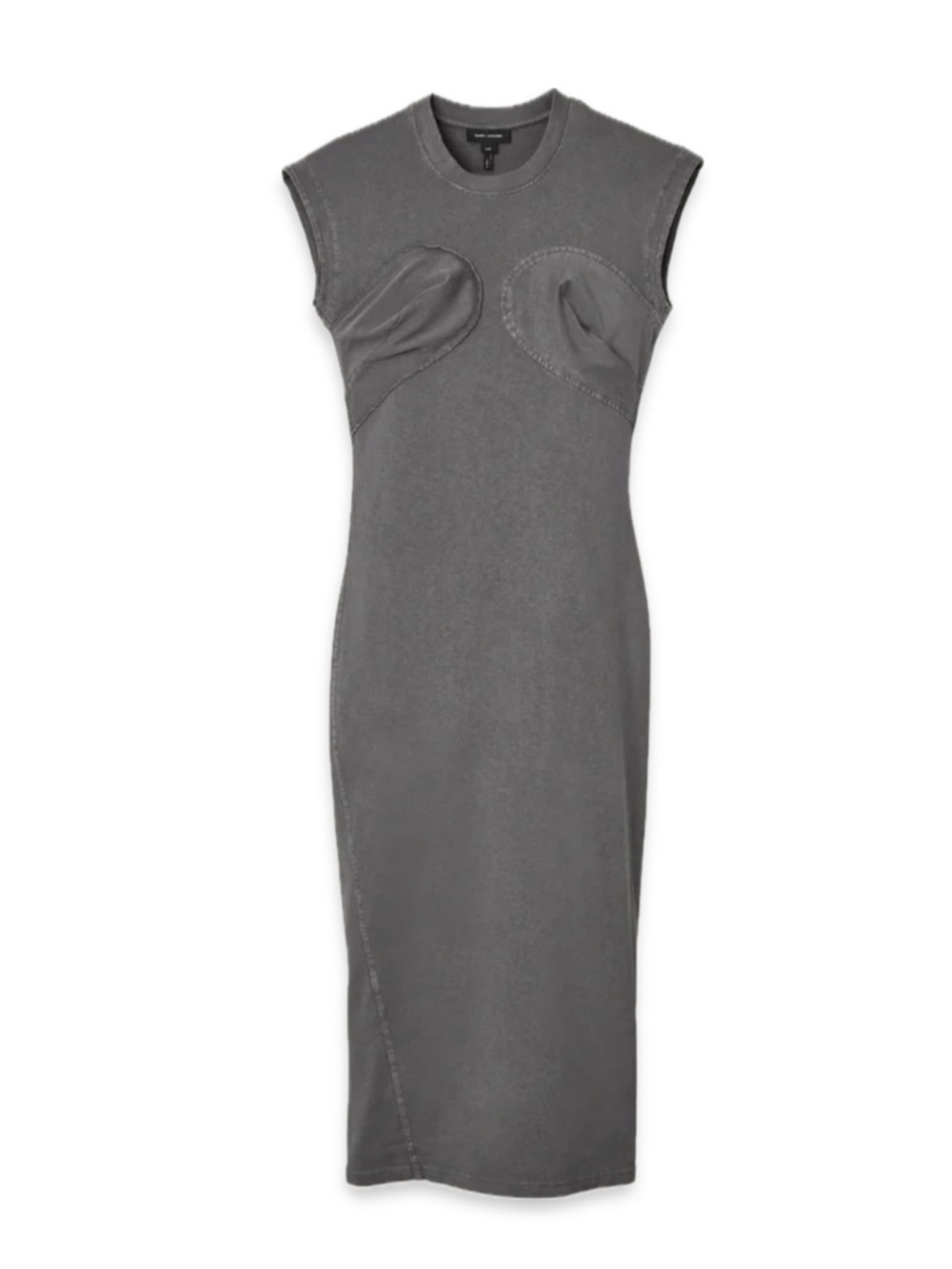 Marc Jacobs Seamed Up Grey Sleeveless Midi Dress